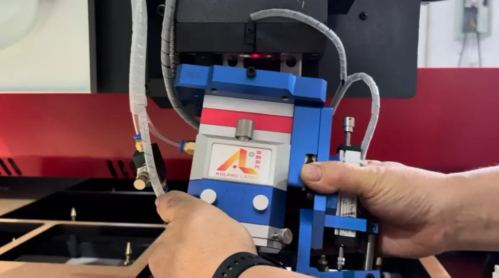 double anti-crash laser head